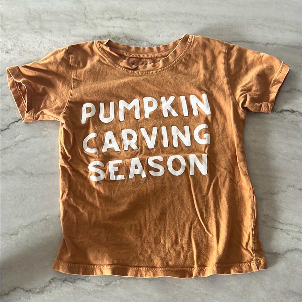 Pumpkin Carving Season Kids Tee - Orange